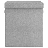 Vidaxl Laundry basket Collapsible 51x34.5x59 cm Artificial linen gray