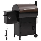 VidaXL Barbecue à pellets avec cheminée 104 cm fer noir