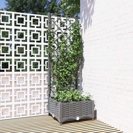 Vidaxx jardinière avec treillis 40x40x121,5 cm polypropylène