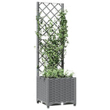 Vidaxx jardinière avec treillis 40x40x136 cm polypropylène gris clair