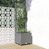 Vidaxx jardinière avec treillis 40x40x136 cm polypropylène gris clair