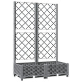 Vidaxx jardinière avec treillis 80x40x121,5 cm polypropylène gris clair