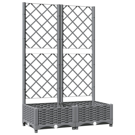 Vidaxx jardinière avec treillis 80x40x121,5 cm polypropylène gris clair