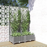 Vidaxx jardinière avec treillis 80x40x121,5 cm polypropylène gris clair