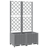 Vidaxx jardinière avec treillis 80x40x136 cm polypropylène gris clair
