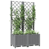 Vidaxx jardinière avec treillis 80x40x136 cm polypropylène gris clair