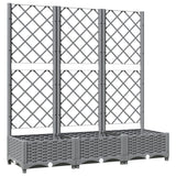 Vidaxx jardinière avec treillis 120x40x121,5 cm polypropylène gris clair