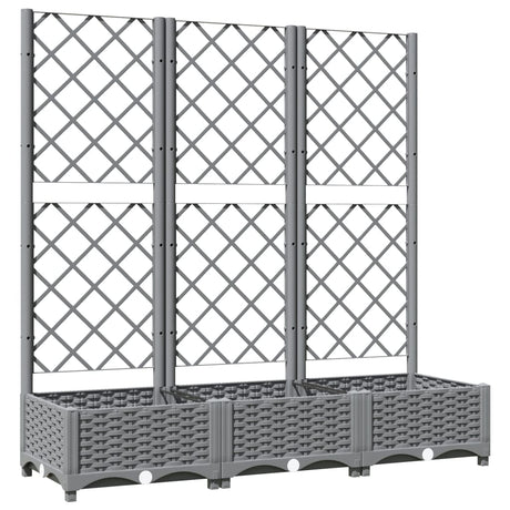Vidaxx jardinière avec treillis 120x40x121,5 cm polypropylène gris clair