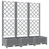 Vidaxl fioriera con slat work 120x40x121,5 cm in polipropene grigio chiaro