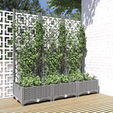Vidaxx jardinière avec treillis 120x40x121,5 cm polypropylène gris clair