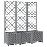Vidaxx jardinière avec treillis 120x40x136 cm polypropylène gris clair