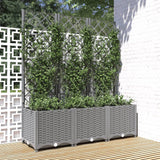 Vidaxx jardinière avec treillis 120x40x136 cm polypropylène gris clair