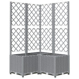 Vidaxx jardinière avec treillis 80x80x136 cm polypropylène gris clair