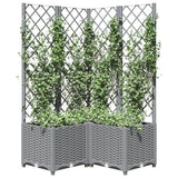 Vidaxx jardinière avec treillis 80x80x136 cm polypropylène gris clair