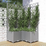 Vidaxx jardinière avec treillis 80x80x136 cm polypropylène gris clair