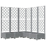 Vidaxx jardinière avec treillis 120x120x121,5 cm polypropylène gris clair