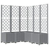 Vidaxx jardinière avec treillis 120x120x136 cm polypropylène gris clair