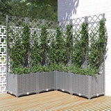 Vidaxx jardinière avec treillis 120x120x136 cm polypropylène gris clair