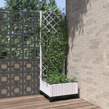 Vidaxx jardinière avec treillis 40x40x121,5 cm polypropylène