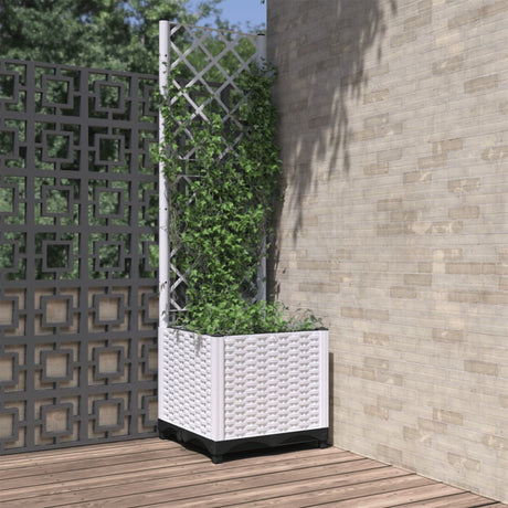 Vidaxx jardinière avec treillis 40x40x136 cm polypropylène
