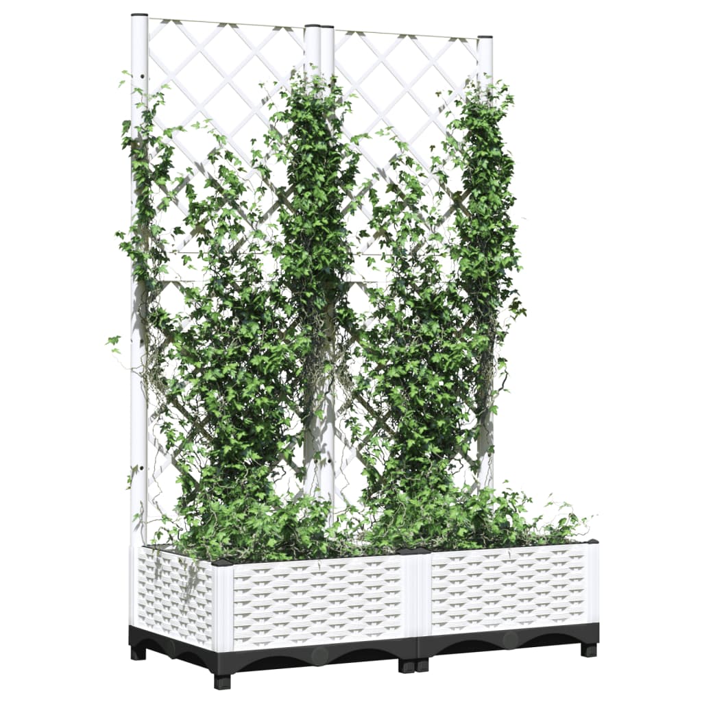 Vidaxl Planter med Latwerk 80x40x121,5 cm polypropen