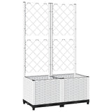 Vidaxx jardinière avec treillis 80x40x136 cm polypropylène blanc