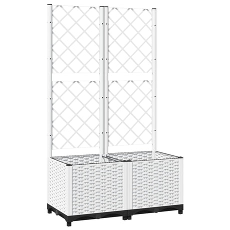 Vidaxx jardinière avec treillis 80x40x136 cm polypropylène blanc