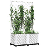 Vidaxx jardinière avec treillis 80x40x136 cm polypropylène blanc