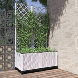 Vidaxx jardinière avec treillis 80x40x136 cm polypropylène blanc