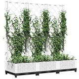 Vidaxx jardinière avec treillis 120x40x121,5 cm polypropylène blanc