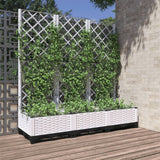 Vidaxx jardinière avec treillis 120x40x121,5 cm polypropylène blanc