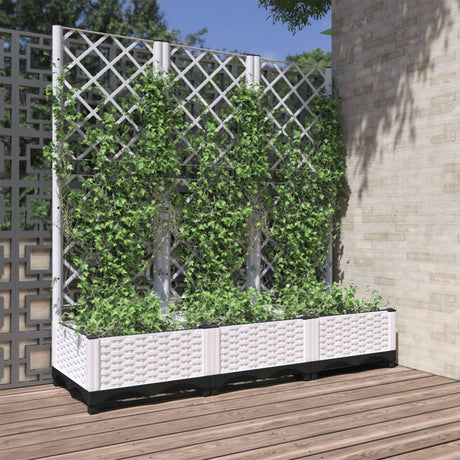 Vidaxx jardinière avec treillis 120x40x121,5 cm polypropylène blanc