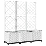 Vidaxx jardinière avec treillis 120x40x136 cm polypropylène blanc