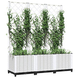 Vidaxx jardinière avec treillis 120x40x136 cm polypropylène blanc