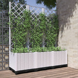 Vidaxx jardinière avec treillis 120x40x136 cm polypropylène blanc