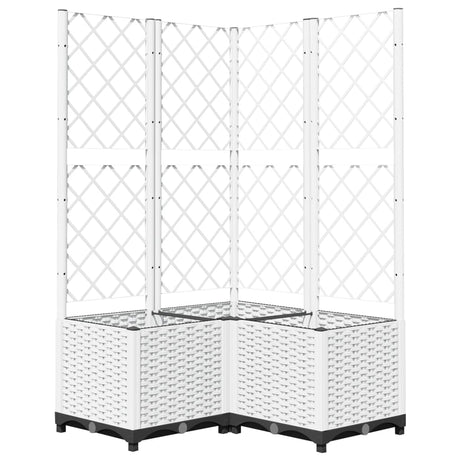 Vidaxx jardinière avec treillis 80x80x136 cm polypropylène blanc