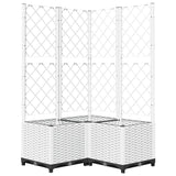 VidaXL Planter with Latwerk 80x80x136 cm Polypropene white