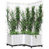 Vidaxx jardinière avec treillis 80x80x136 cm polypropylène blanc
