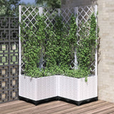 Vidaxx jardinière avec treillis 80x80x136 cm polypropylène blanc