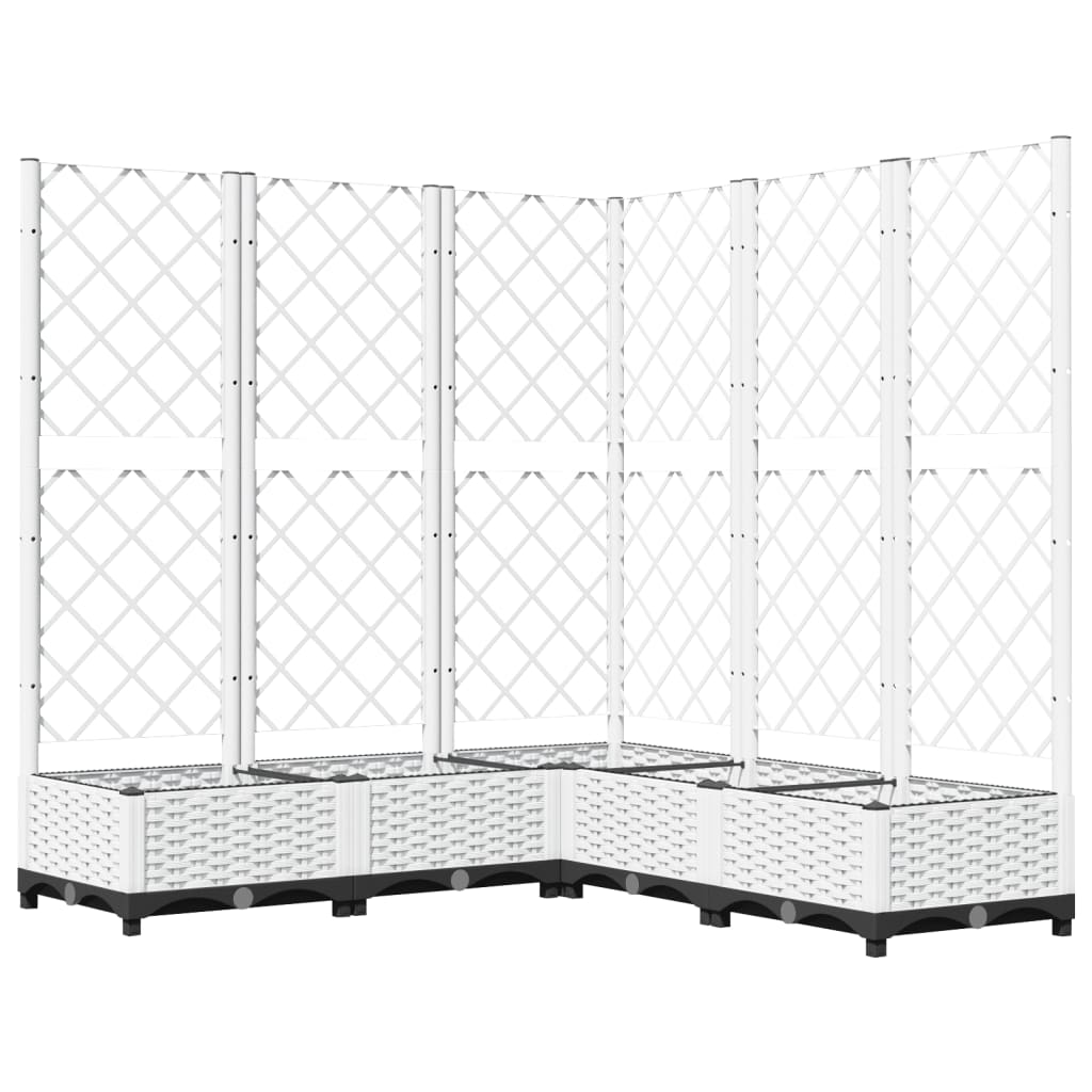 Vidaxx jardinière avec treillis 120x120x121,5 cm polypropylène blanc