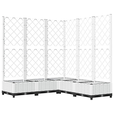 Vidaxx jardinière avec treillis 120x120x121,5 cm polypropylène blanc