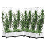 Vidaxx jardinière avec treillis 120x120x121,5 cm polypropylène blanc