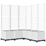 Vidaxx jardinière avec treillis 120x120x136 cm polypropylène blanc