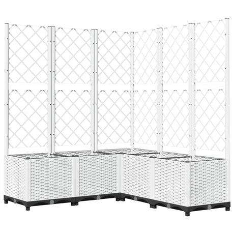 Vidaxx jardinière avec treillis 120x120x136 cm polypropylène blanc