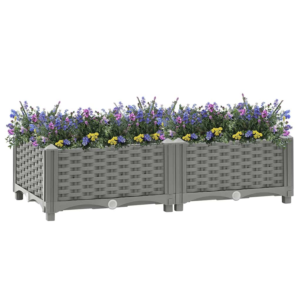 Vidaxx jardinière surélevée 80x40x23 cm polypropylène