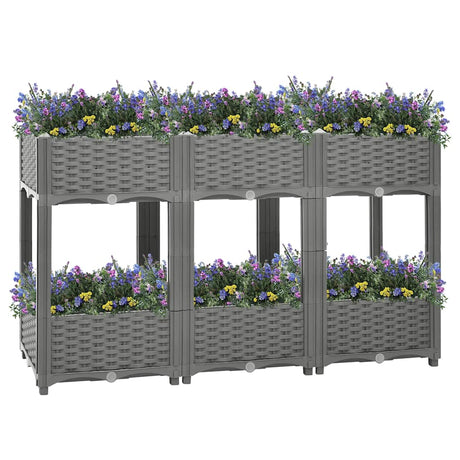 Vidaxx jardinière surélevée 120x40x71 cm polypropylène