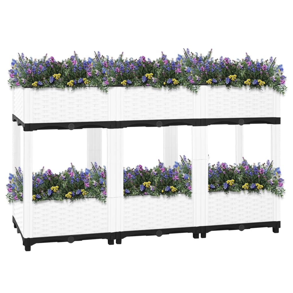 Vidaxl plantenbak verhoogd 120x40x71 cm polypropeen