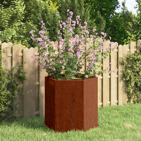 Vidaxx jardinière rouillé 40x40x45 cm acier corten