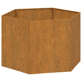 Vidaxl plantenbak roestig 60x60x45 cm cortenstaal