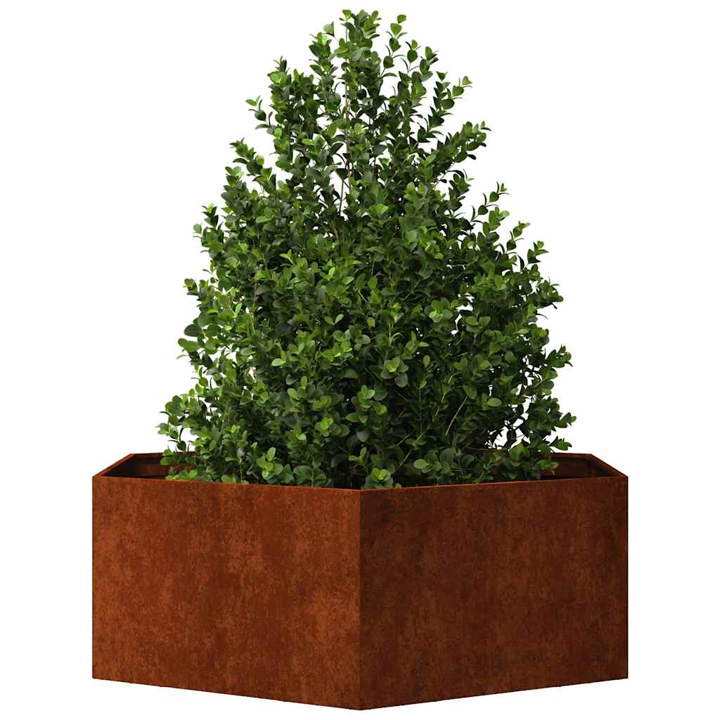 Vidaxx jardinière rouillé 138x120x45 cm acier corten